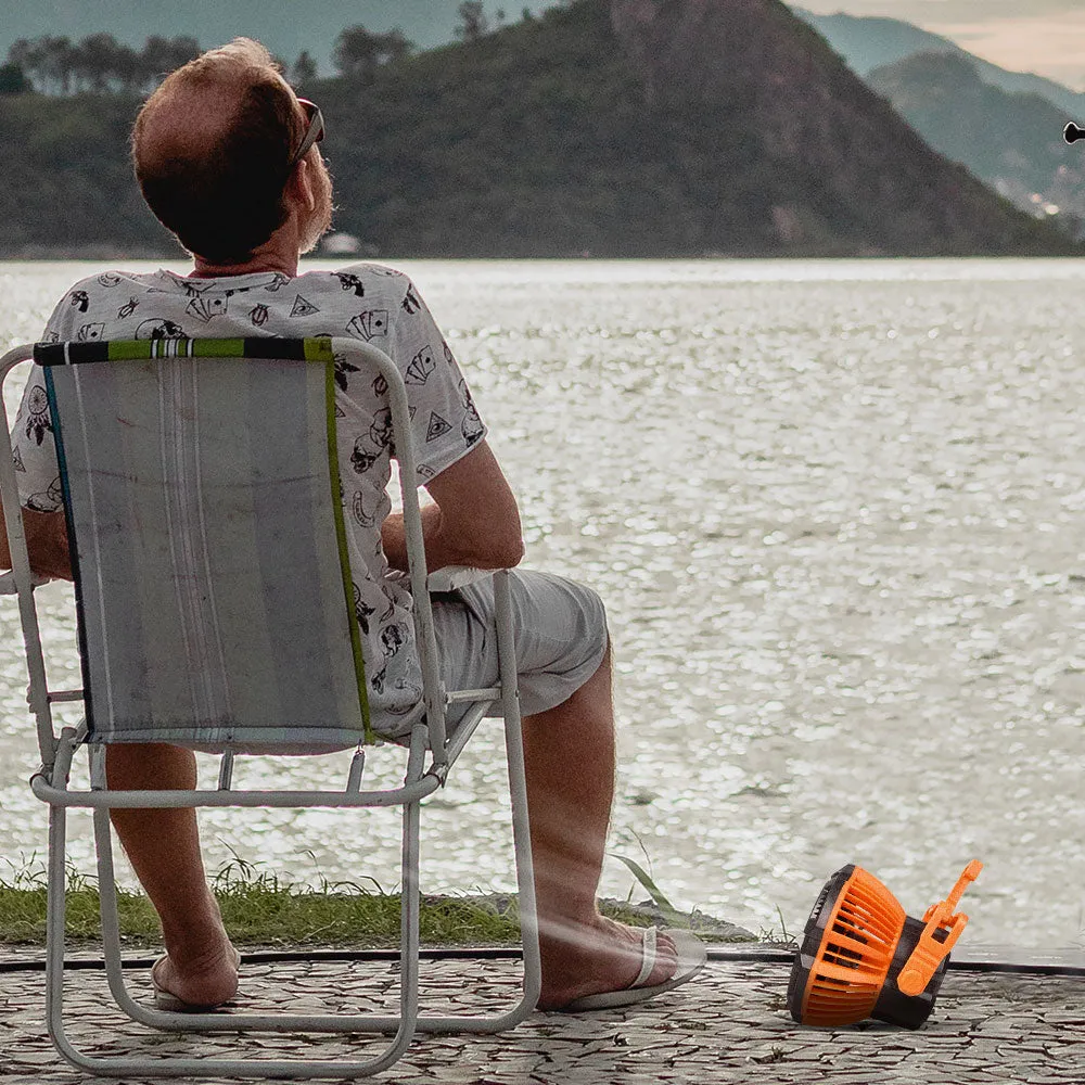 Portable Remote Control Camping Fan with Light - USB Rechargeable