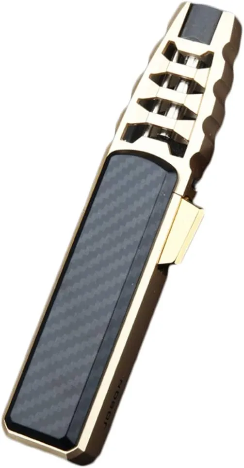 Portable Torch Lighter Refillable Adjustable Powerful Jet Flame Pen Lighter Multipurpose for Kitchen Grill BBQ Camping Candle (Butane Not Included)