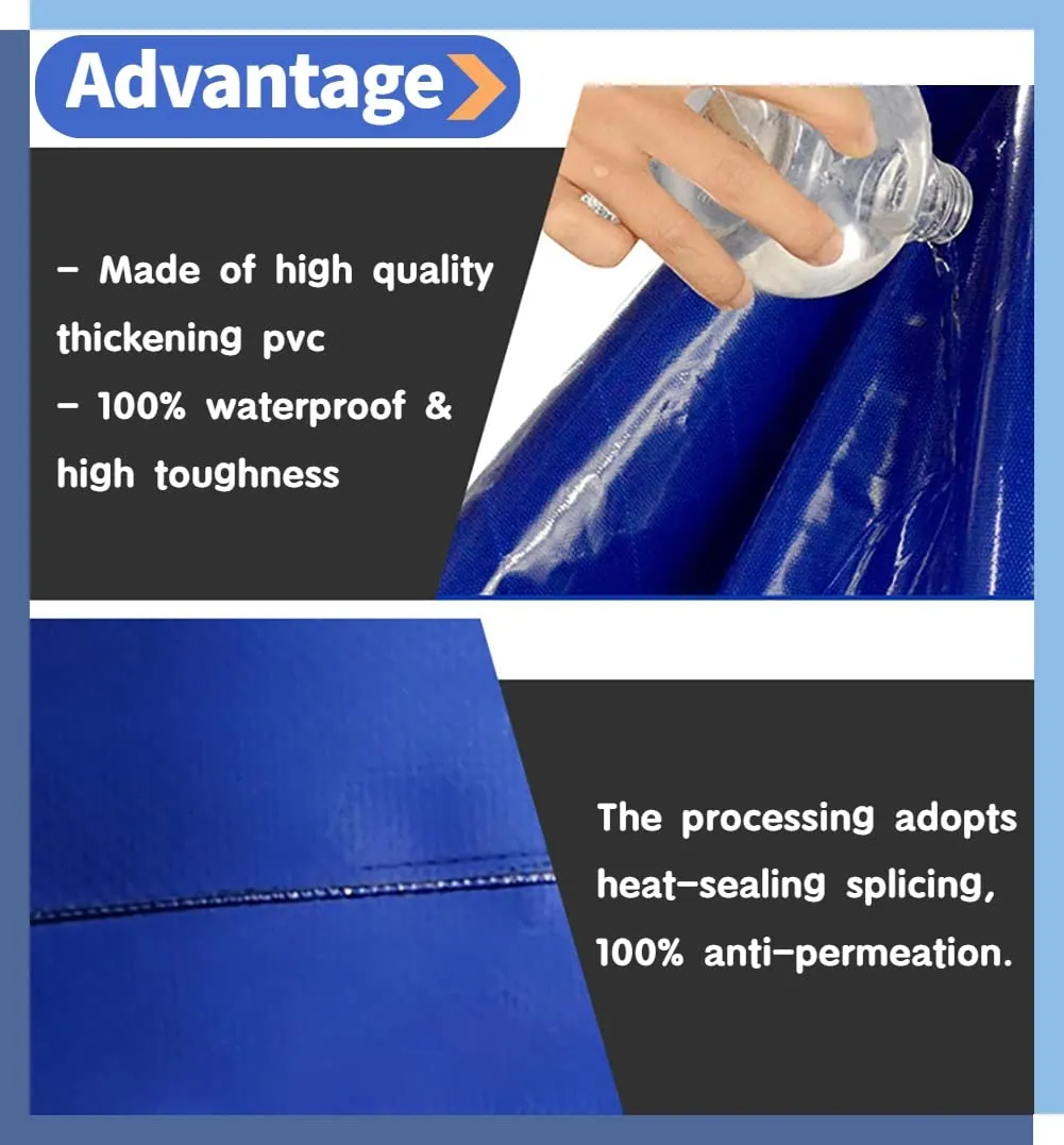Portable Water Tank - Large Capacity Water Storage Bladder for Agricultural and Outdoor Use(9000L/2377gallon/4.5x2x1 M)