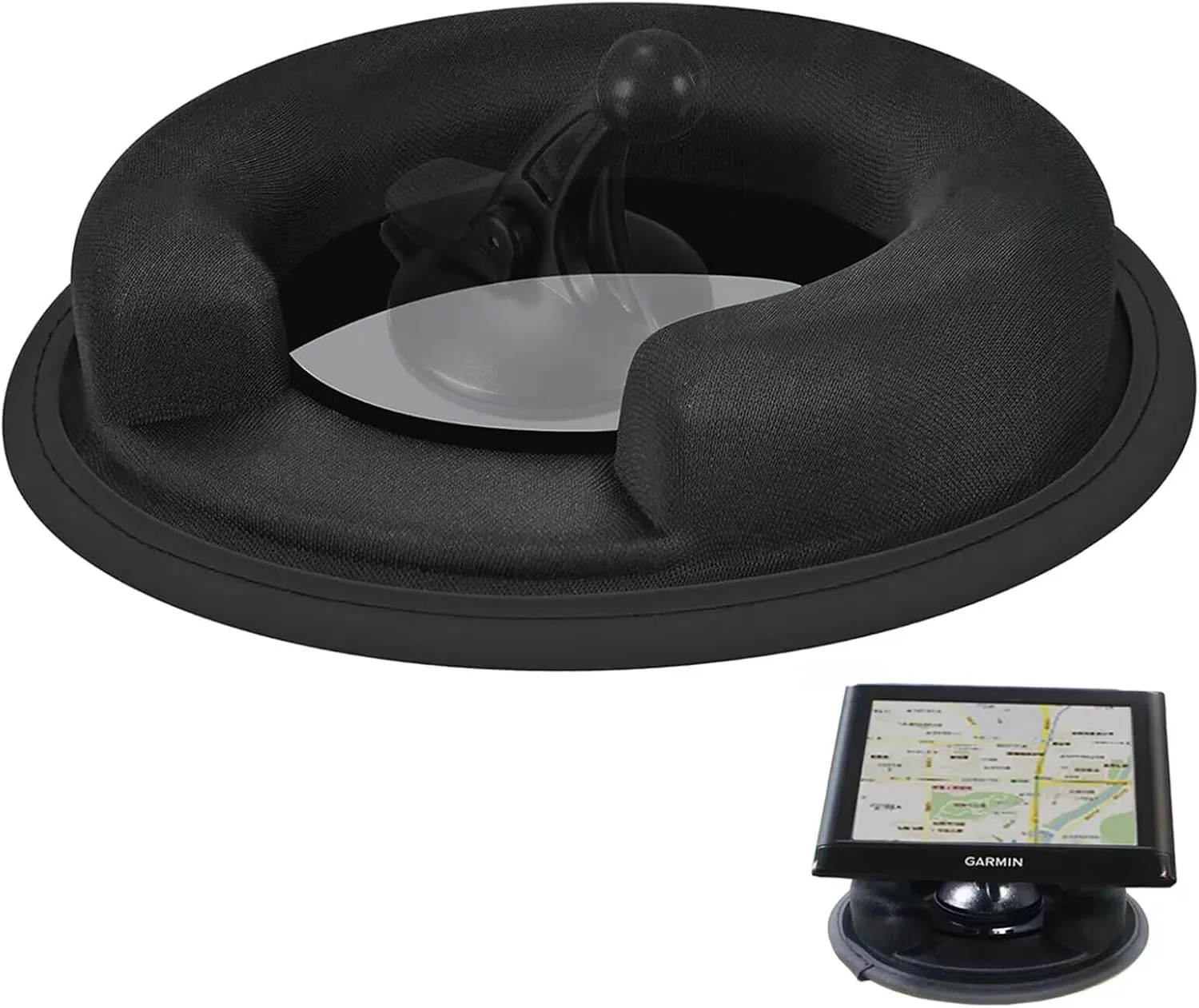 Portable Weighted Dash Mount Holder for Tomtom Garmin GPS Devices, Black Bean Bag Anti-Slip Dashboard Mount for Car