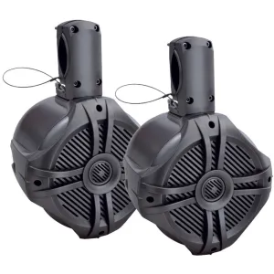 POWER ACOUSTIK MWT-80T Marine-Grade 8 750-Watt Wake Tower Enclosure & Speaker System (Titanium)