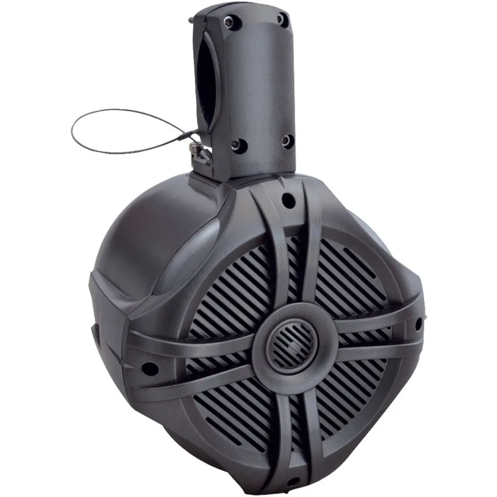 POWER ACOUSTIK MWT-80T Marine-Grade 8 750-Watt Wake Tower Enclosure & Speaker System (Titanium)