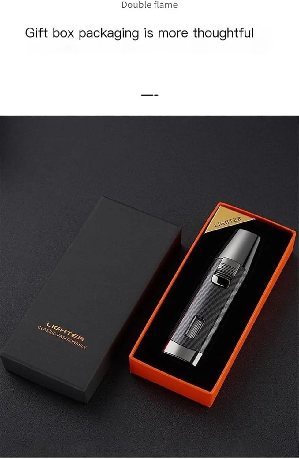 Powerful Adjustable Jet Blue Flame Dual-Arc Torch Lighter, Waterproof and Windproof for Candles, Outdo Electric Lighter, Bright Fire Lighter(Gold 2)