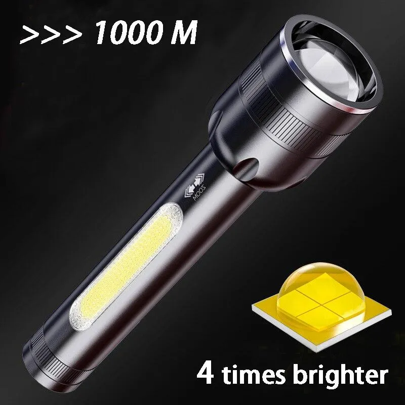 Powerful Flashlight P60 High Power Rechargeable LED 2400mAh USB Tactical Lamp Camping Lantern 18650 Battery Search Fishing Torch