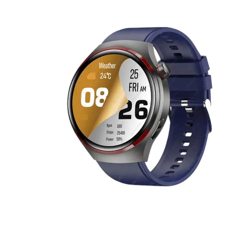 Premium Smartwatch for Men – 1.53'' AMOLED HD Screen, GPS, NFC, Bluetooth Calling, IP68 Waterproof, Heart Rate & Blood Pressure Monitoring, AI Voice Assistant, Sports & Fitness Tracker, 2024