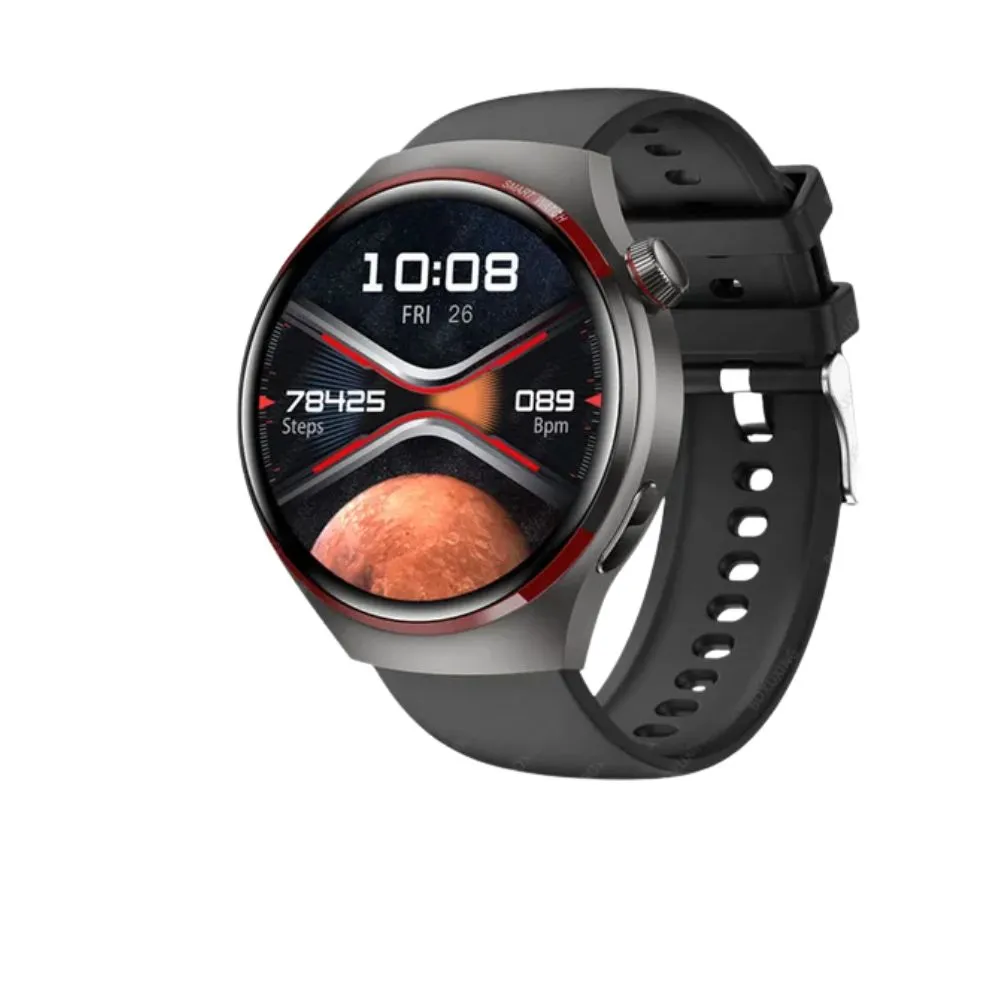 Premium Smartwatch for Men – 1.53'' AMOLED HD Screen, GPS, NFC, Bluetooth Calling, IP68 Waterproof, Heart Rate & Blood Pressure Monitoring, AI Voice Assistant, Sports & Fitness Tracker, 2024