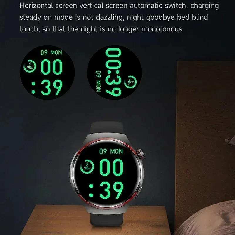 Premium Smartwatch for Men – 1.53'' AMOLED HD Screen, GPS, NFC, Bluetooth Calling, IP68 Waterproof, Heart Rate & Blood Pressure Monitoring, AI Voice Assistant, Sports & Fitness Tracker, 2024