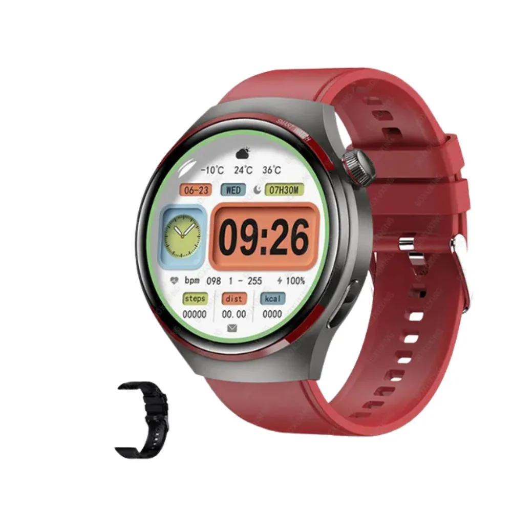 Premium Smartwatch for Men – 1.53'' AMOLED HD Screen, GPS, NFC, Bluetooth Calling, IP68 Waterproof, Heart Rate & Blood Pressure Monitoring, AI Voice Assistant, Sports & Fitness Tracker, 2024