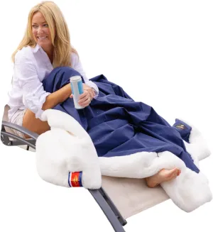 Pretty Rugged Faux Fur Luxe Customizable Original Blanket, Waterproof and Reversible, Machine Washable Fuzzy Throw, White Mink