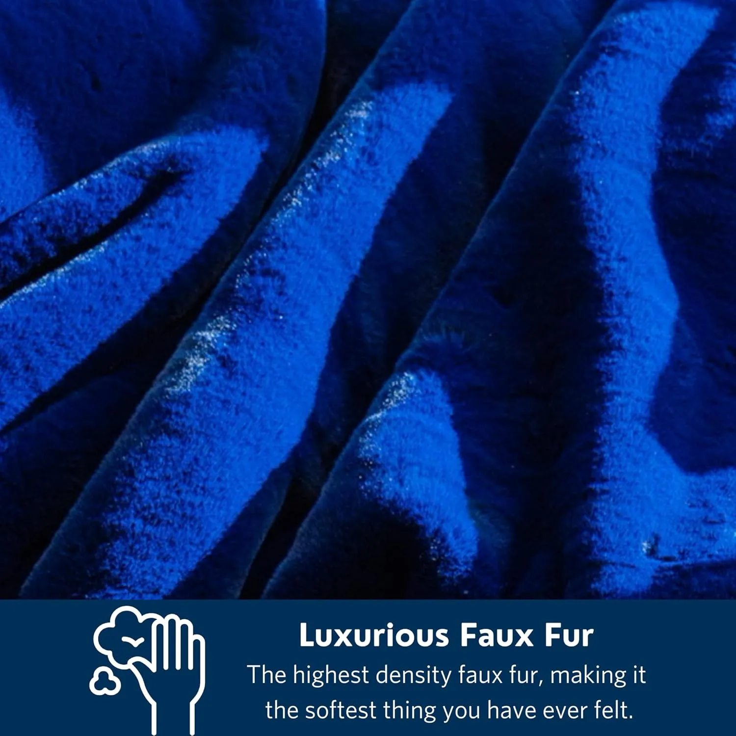 Pretty Rugged Marine Faux Mink Luxe Customizable Long Lap Blanket, Waterproof and Reversible, Machine Washable Fuzzy ThrowMarine