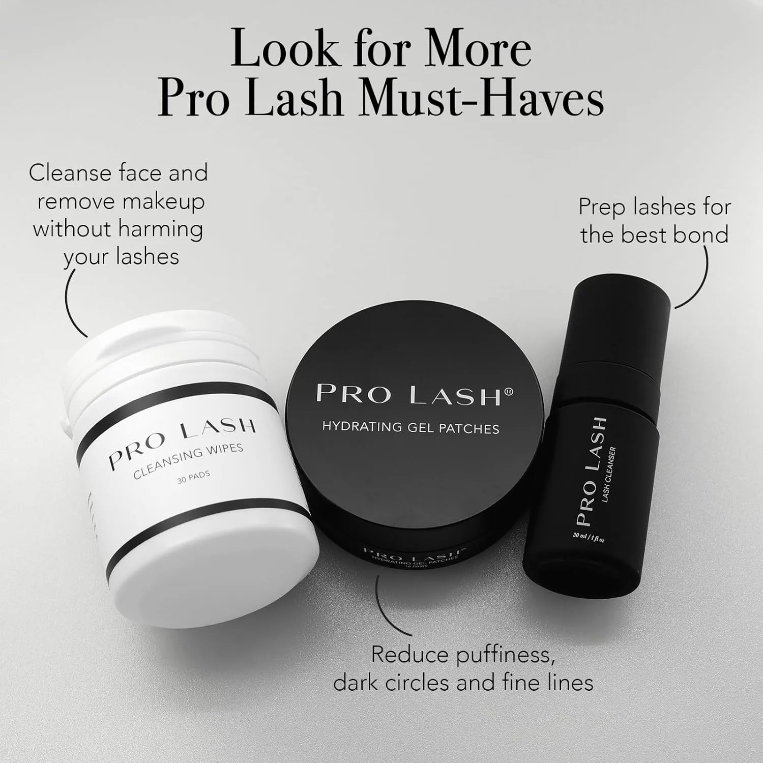Pro Lash ProWear Starter Lash Clusters Kit - Easiest to Apply Lashes - 10-Day Cluster Eyelash Extensions - 3 Sets of False Eyelashes Plus Adhesive, Remover, Tweezers - Classic No. 01 - Black