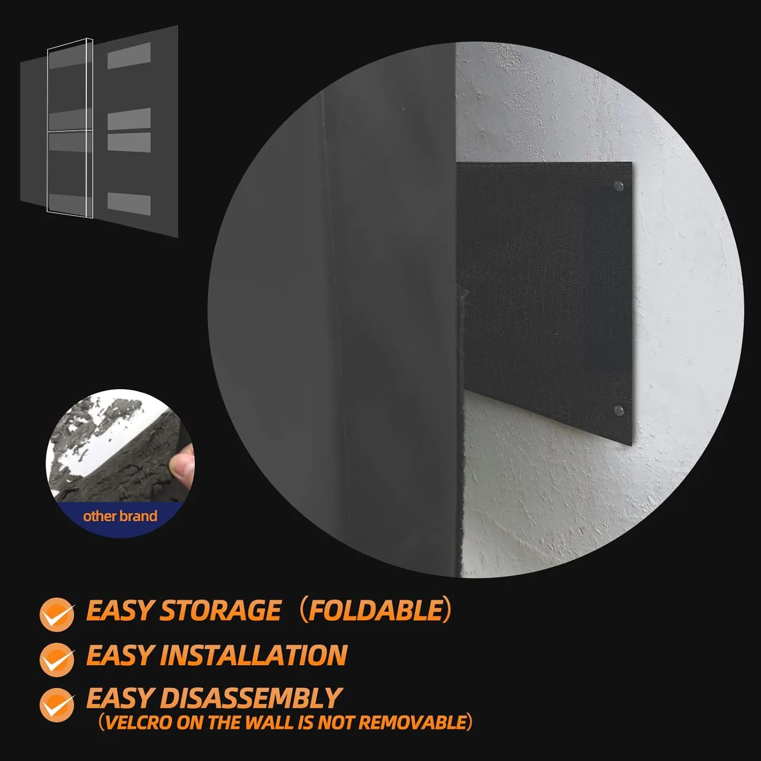 PROGOAL Gym Wall Paddings Basketball Court Wall Protection Pad - 2”Thick Foam Wall Mat Durable Protector for Wall-Mounted Basketball Hoops Garage Taekwondo（60" Lx20 W）