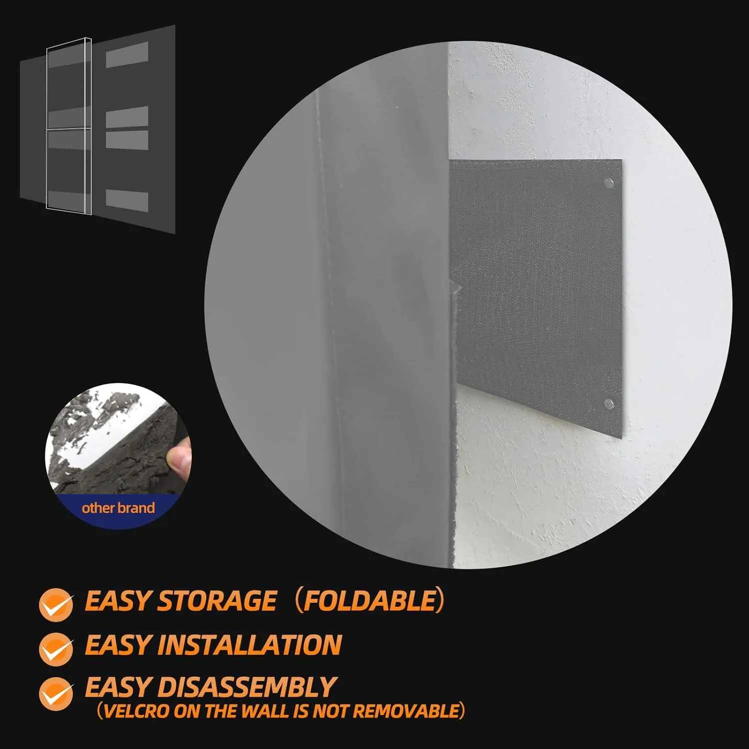 PROGOAL Gym Wall Paddings Basketball Court Wall Protection Pad - 2”Thick Foam Wall Mat Durable Protector for Wall-Mounted Basketball Hoops Garage Taekwondo（60" Lx20 W）