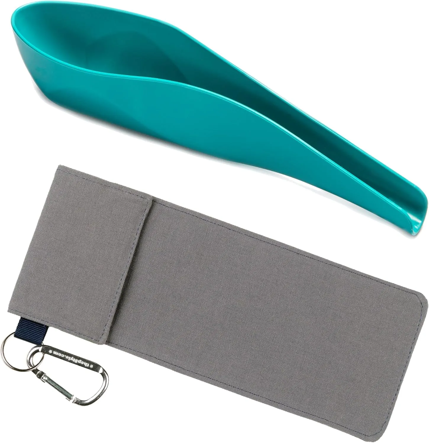 pStyle | Female Urination Device | Turquoise pStyle w/Slate Grey pCase | Made in USA | Pee Funnel for Women | Camping, Hiking, Travel, Gender Affirmation & More | Portable Urinal