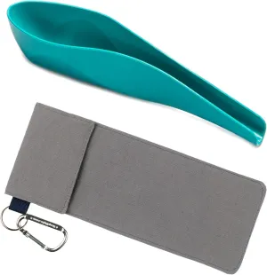 pStyle | Female Urination Device | Turquoise pStyle w/Slate Grey pCase | Made in USA | Pee Funnel for Women | Camping, Hiking, Travel, Gender Affirmation & More | Portable Urinal