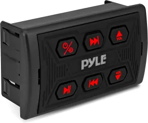 Pyle PLMRBTSQ1 Bluetooth Car Radio, Waterproof Marine Receiver, USB & AUX Inputs, IPX6 Rated, Universal Mounting, Includes 3.5mm Cable, Wireless Range 30ft