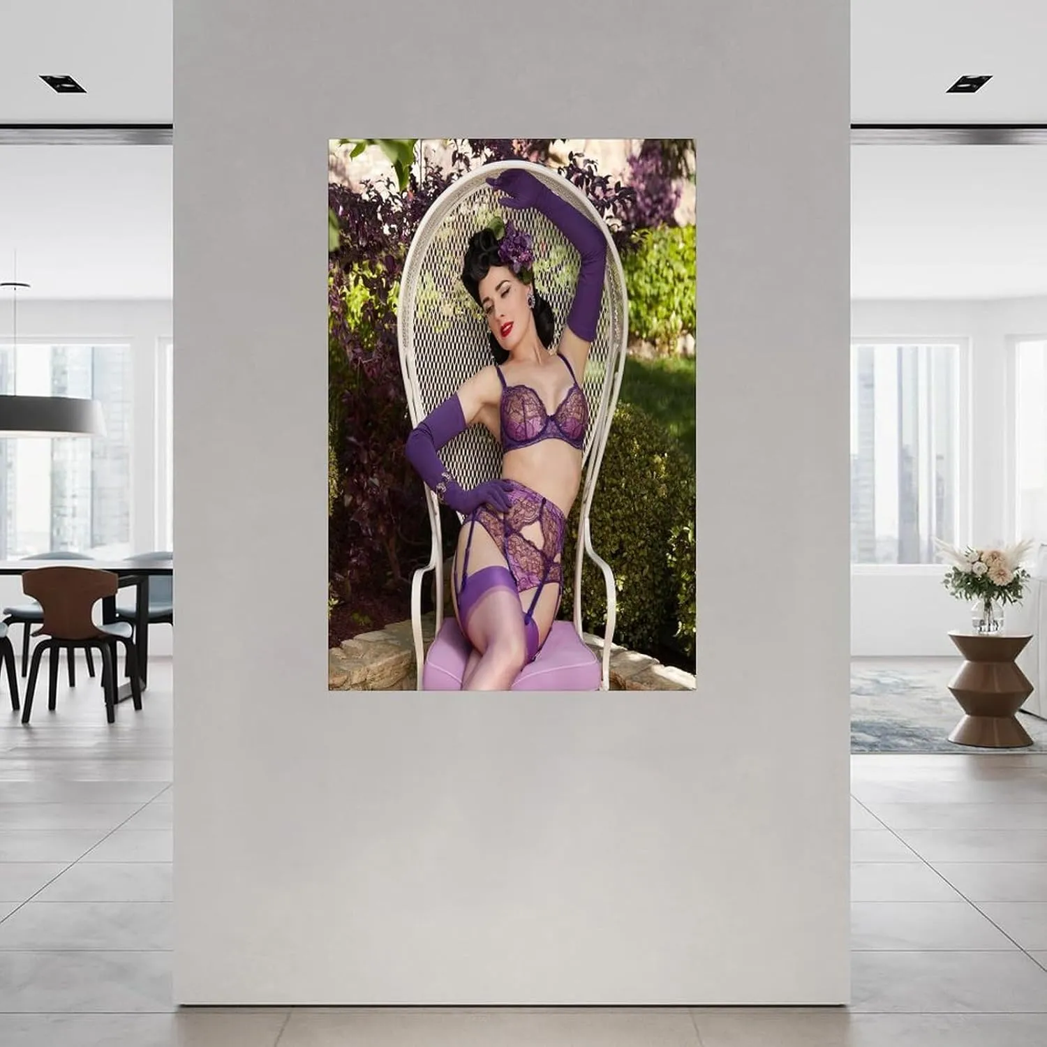 QIDBVC Sexy Model Dita Von Teese Poster Big Boobs And Big Ass Poster (1) Canvas Painting Posters And Prints Wall Art for Living Room Bedroom Decor 24x36inch(60x90cm) Unframe-style