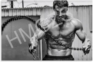 QNBHYAA Muscle Man Greg Plitt Mr. Health Poster Retro Famous Actor Quotes Poster (1) Canvas Painting Wall Art Poster for Bedroom Living Room Decor 12x08inch(30x20cm)