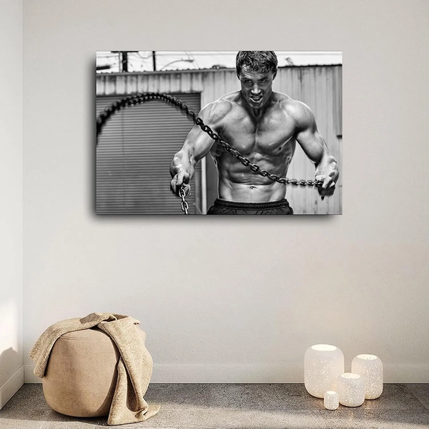 QNBHYAA Muscle Man Greg Plitt Mr. Health Poster Retro Famous Actor Quotes Poster (1) Canvas Painting Wall Art Poster for Bedroom Living Room Decor 12x08inch(30x20cm)