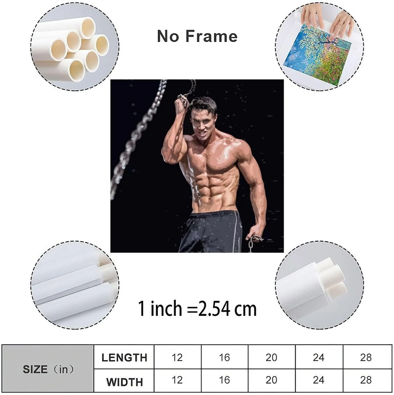QNBHYAA Muscle Man Greg Plitt Mr. Health Poster Retro Famous Actor Quotes Poster Canvas Painting Wall Art Poster for Bedroom Living Room Decor 12x12inch(30x30cm)