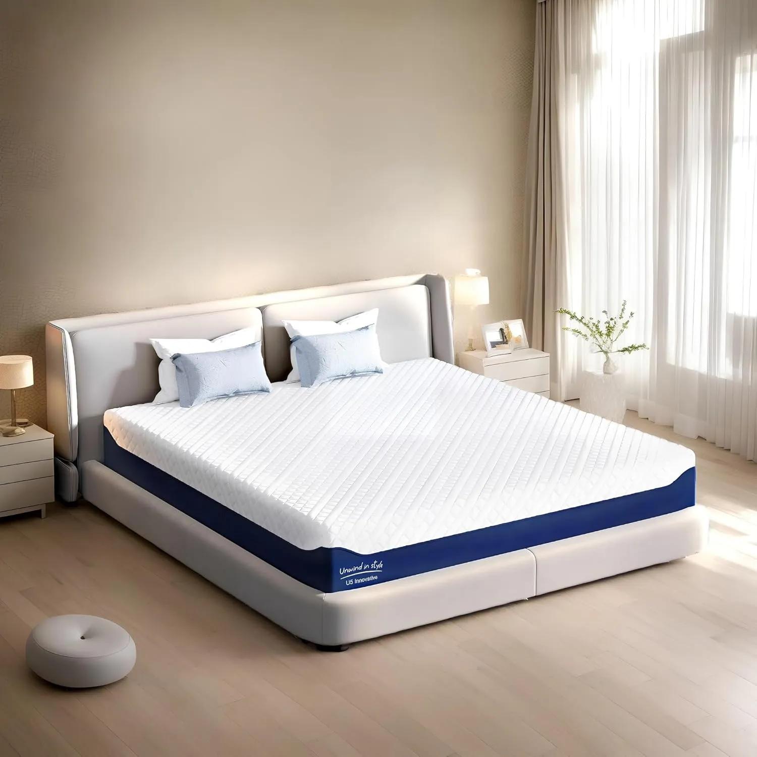 Queen Mattress, 10 Inch Green Tea Gel Memory Foam Mattress Queen, Cooling Gel Infused Mattress for Pressure Relief, Bed in a Box CertiPUR-US Certified & Fiberglass Free, Washable Cover