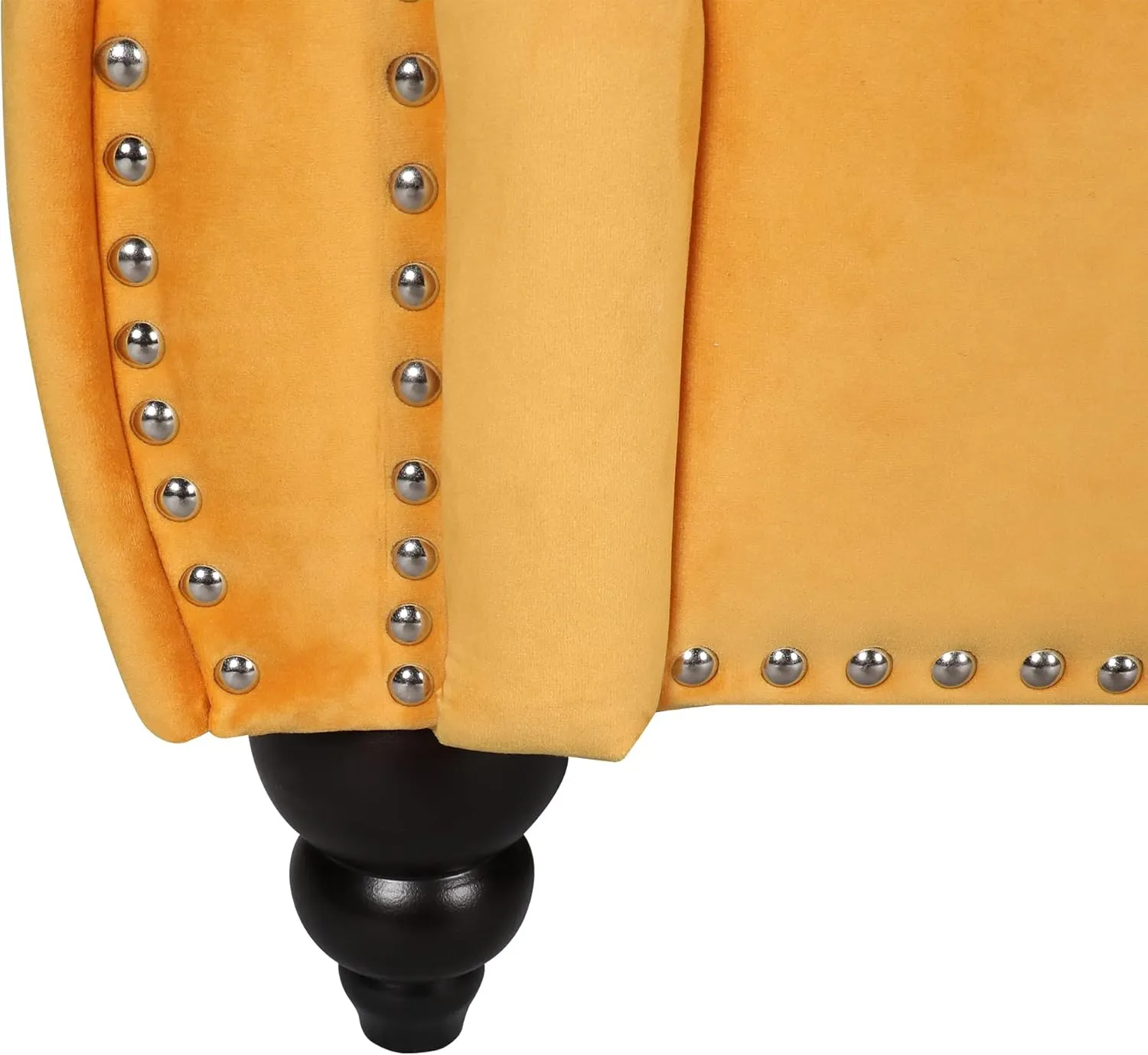 RARZOE 2 Pieces of Living Room Furniture Sofa Sets, Modern Contemporary Tufted Button Velvet Accent Club Chair&Chesterfield Loveseat Sofas Set with Nailhead Trim Scroll Arms(Mango)