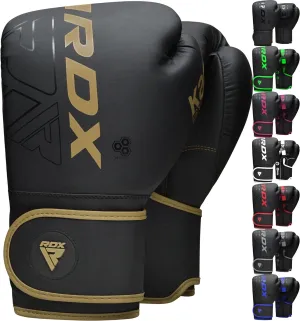 RDX Boxing Gloves, Pro Training Sparring, Maya Hide Leather, Muay Thai MMA Kickboxing, Men Women Adult, Heavy Punching Bag Focus Mitts Pads Workout, Ventilated Palm, Multi Layered, 8 10 12 14 16 18 Oz