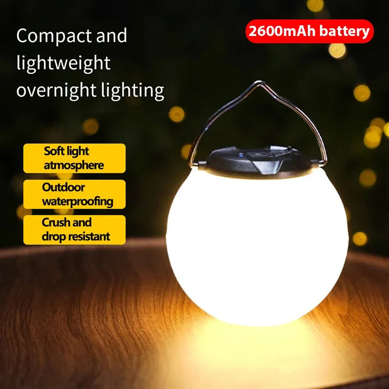 Rechargeable camping light flashlight camping Lantern -3000K warm white light waterproof Led Flashlight camping/hiking Supplies