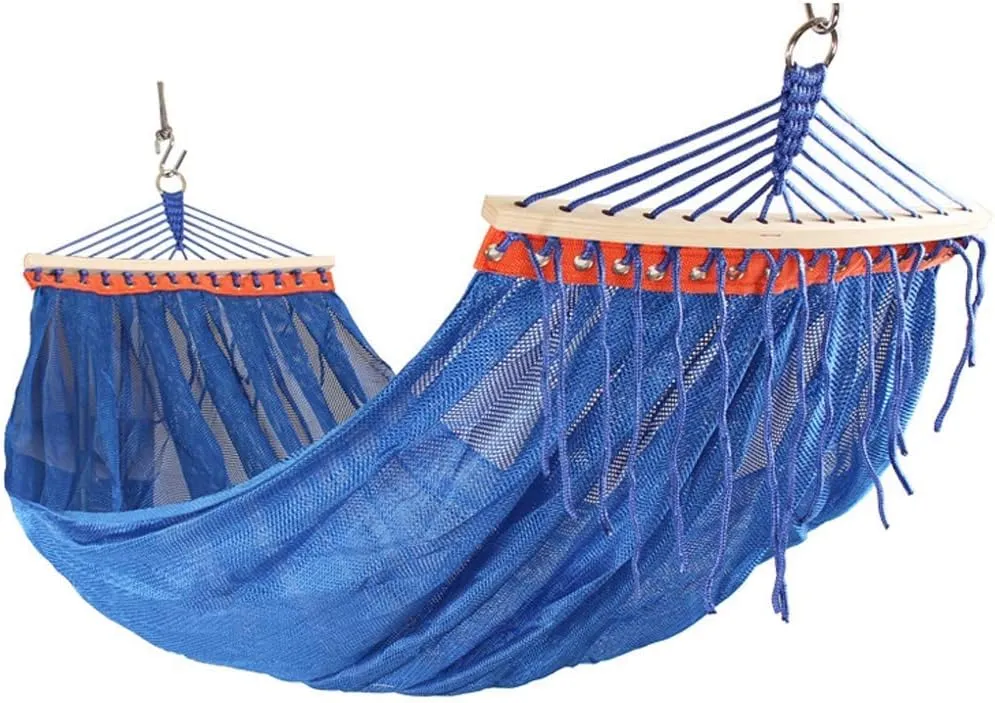 Recreation Double Hammock Anti-Rollover Mesh Breathable Mesh Leisure for Indoor and Outdoor Can Withstand Weight 250kg Gifts for Hikers