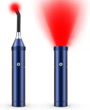 Red Light Therapy Device Rechargeable Infrared Light Wand for Body Pain Relief for Women Men Elders Dogs on Lips Mouth Nose Ear Hands Feet Knee Ankle Joint Muscle,Blue