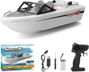 Remote Control Boat, 2.4GHz RC Jet Boat Waterproof Karting Ship with Brushless Motor for Pools and Lakes, Mini Electric Toy for Kids Boys Girls