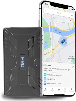 REWIRE SECURITY 104 PRO 4G Magnetic GPS Vehicle Tracker – Portable Real-Time Locator for Car, Truck, Van | Easy to Install | Up to 2 Month Tracking Battery Life | Low-Cost Monthly Subscription