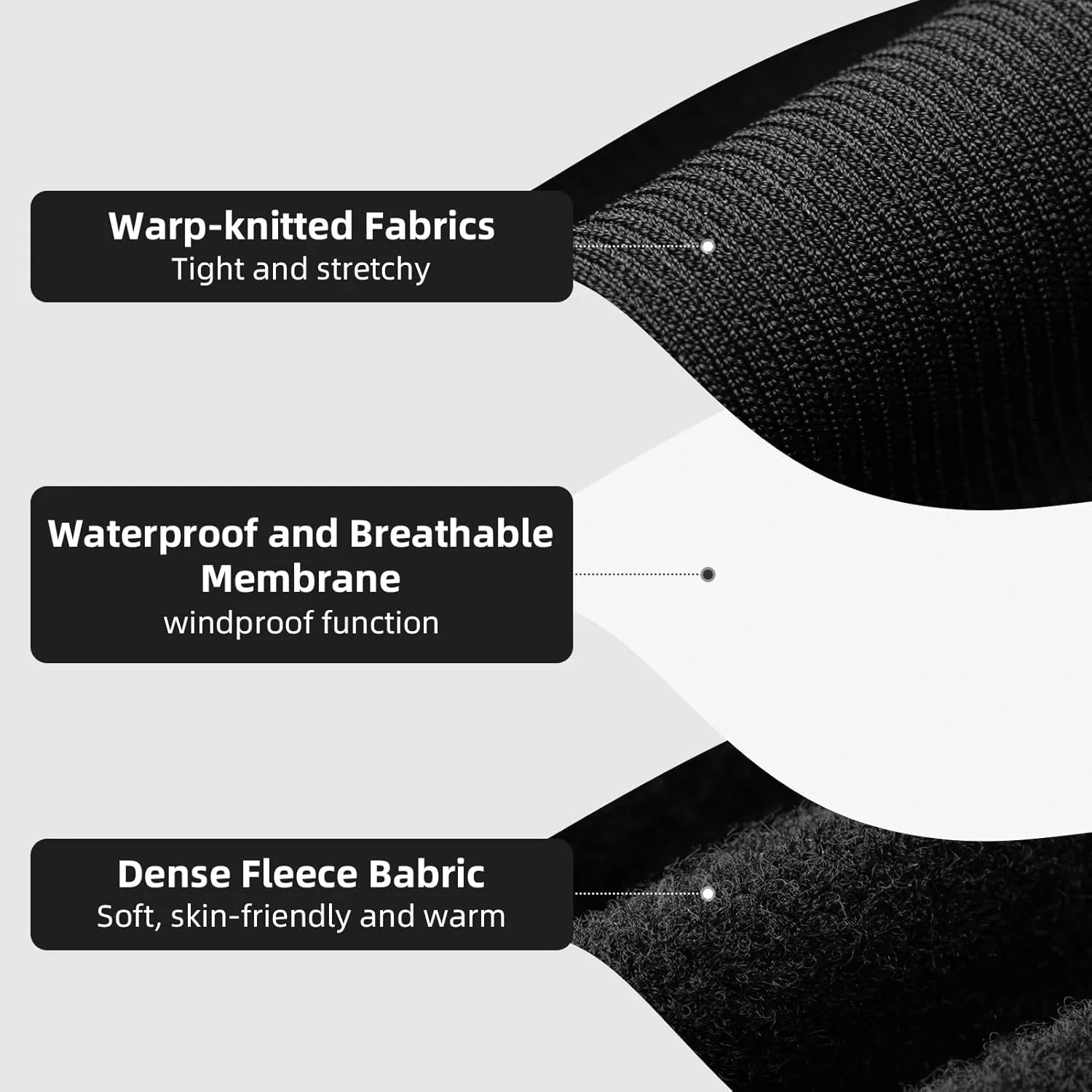 ROCKBROS Winter Cycling Pants for Men Thermal Padded Biking Leggings Men’s Long Tights Bike Pants Windproof Warm