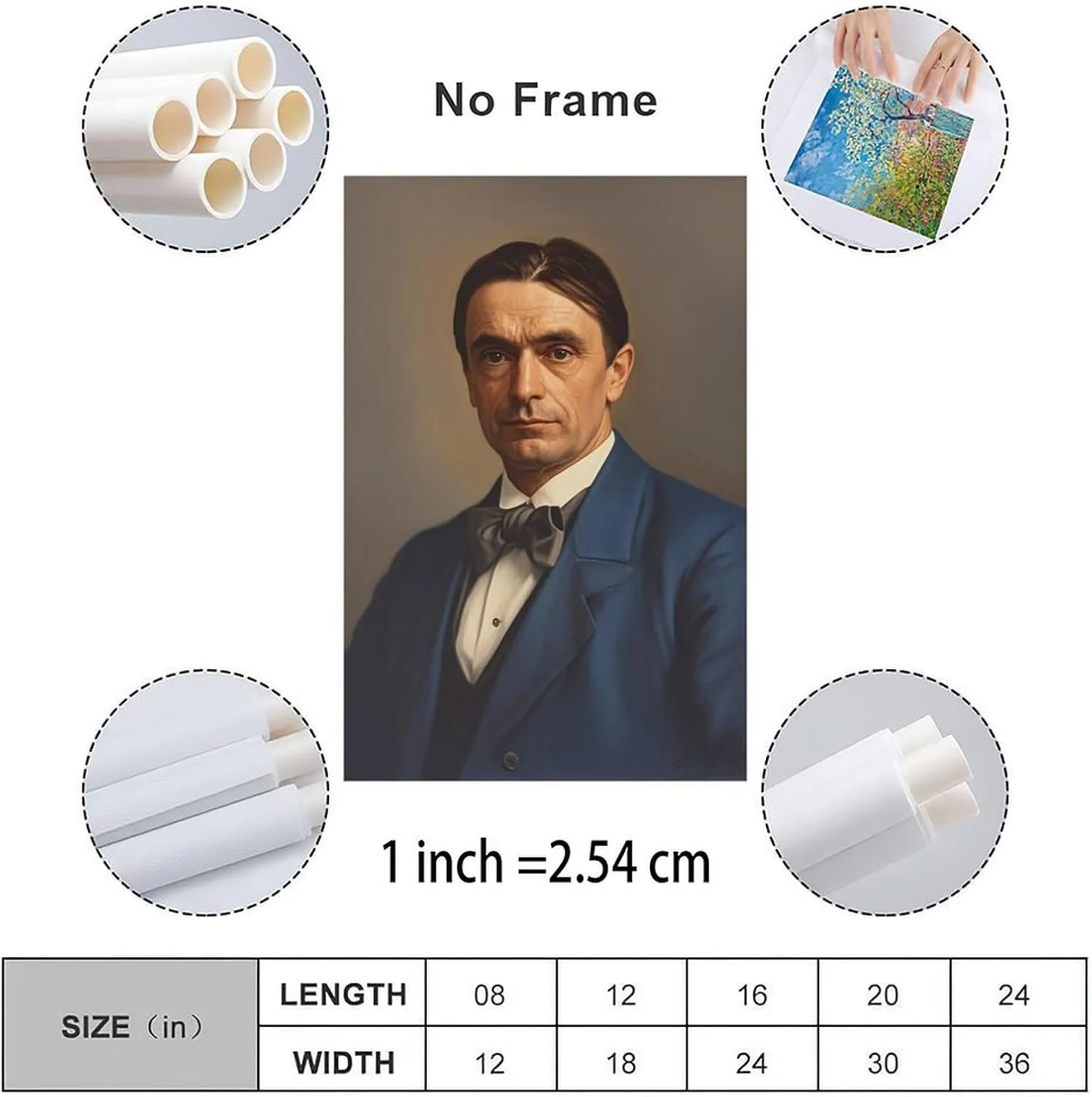 Rudolf Steiner 12 Portraits Poster 3 (10) Canvas Painting for Living Room Bedroom Decor 24x36inch(60x90cm) Unframe-style