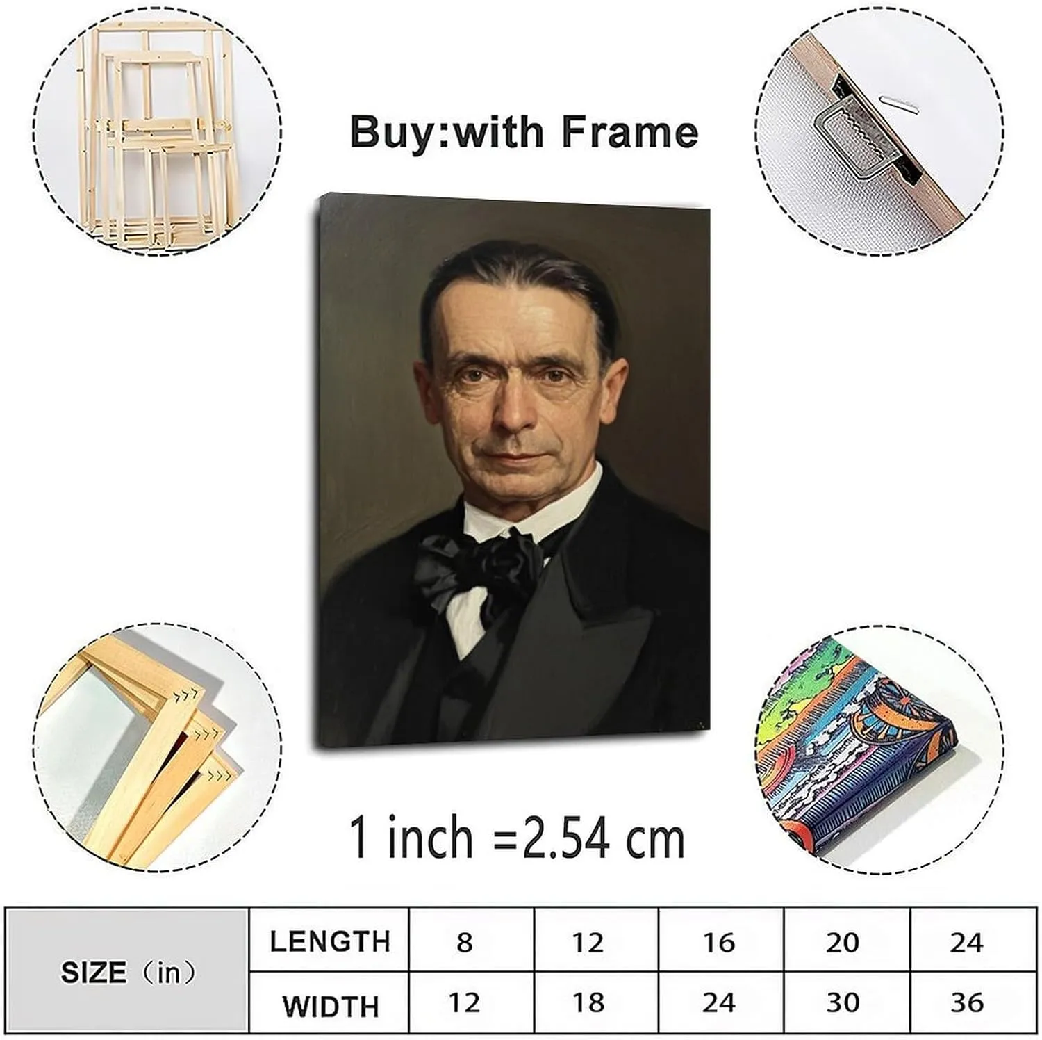 Rudolf Steiner Poster Wall Art (43) Canvas Painting Posters And Prints Wall Art Pictures for Living Room Bedroom Decor 16x24inch(40x60cm) Frame-style