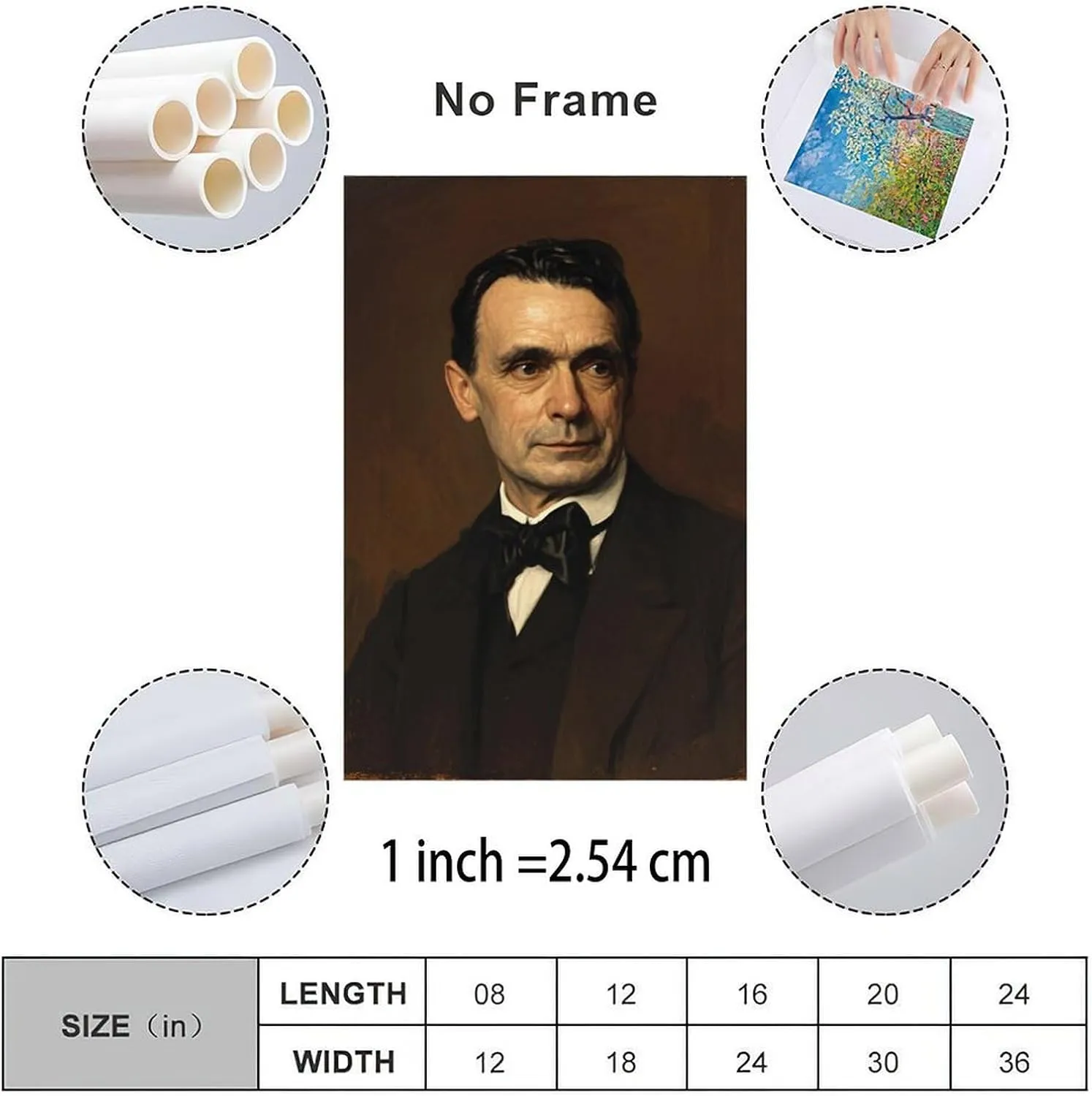 Rudolf Steiner Poster Wall Art (45) Canvas Painting Posters And Prints Wall Art Pictures for Living Room Bedroom Decor 24x36inch(60x90cm) Unframe-style