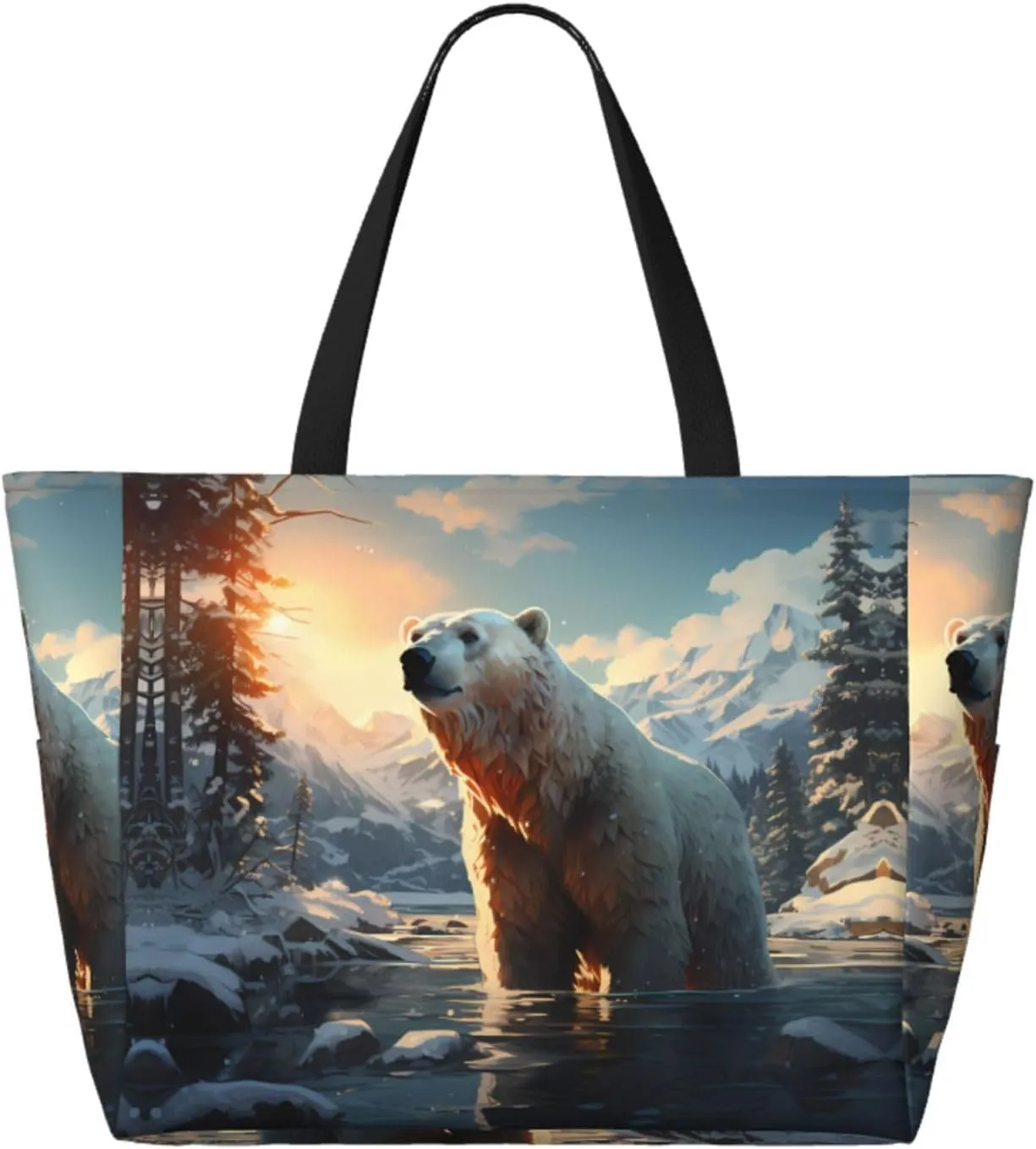 Rugby On Fire Spacious Large Capacity Beach Travel Bag - Foldable Beach Bag Tote Bag With Zipper