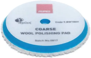 Rupes 6.75" (170MM) Blue COARSE Wool PAD, 9.BW180H