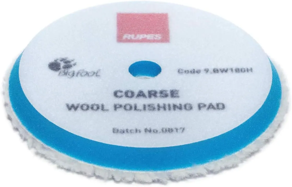 Rupes 6.75" (170MM) Blue COARSE Wool PAD, 9.BW180H