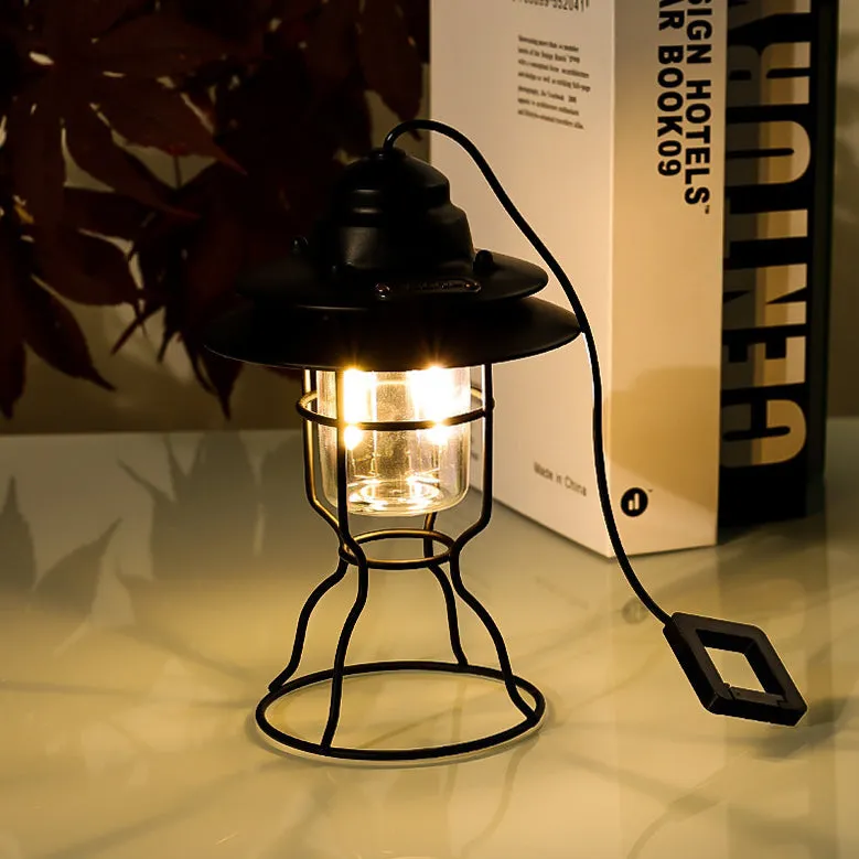 Rynx | Contemporary Retro waterproof rechargeable iron ABS PC lantern camping portable LED outdoor light for outdoor patio