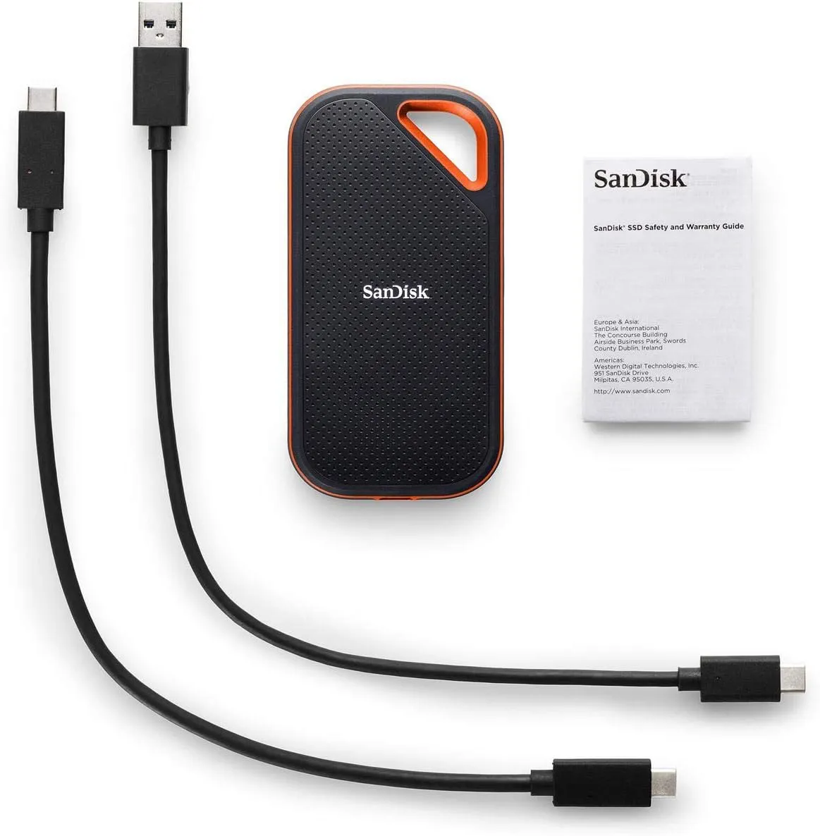 SanDisk 500GB Extreme PRO Portable External SSD - Up to 1050MB/s - USB-C, USB 3.1 - SDSSDE80-500G-A25,Aluminum Enclosure–Transfer Speed Up to 1050MB/s*