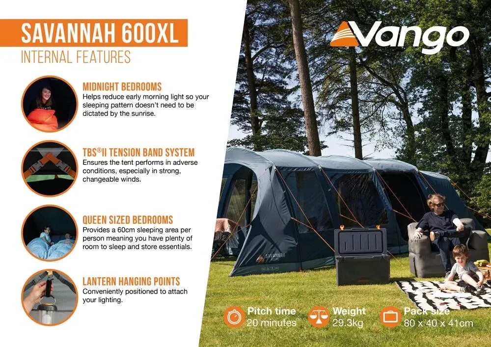 Savannah 600XL Poled Tent Package