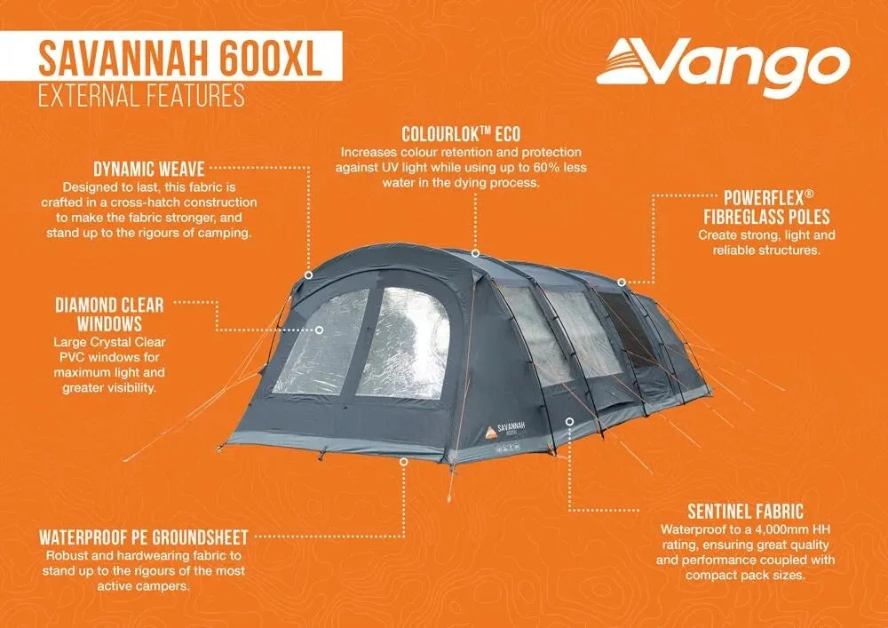 Savannah 600XL Poled Tent Package
