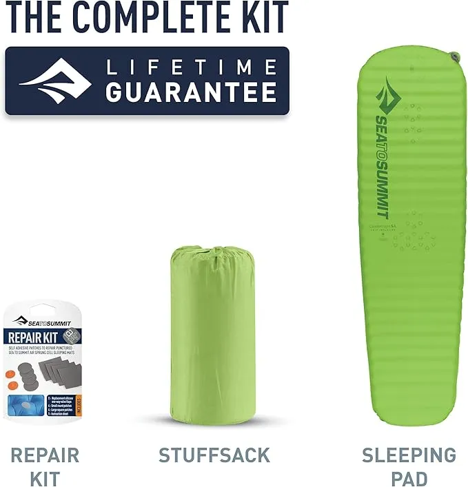 Sea to Summit Comfort Light Self-Inflating Foam Sleeping Pad for Camping and Backpacking, Large (78 x 25 x 2 inches)