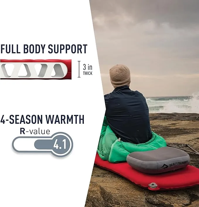 Sea to Summit Comfort Plus Self-Inflating Foam Sleeping Pad for Camping