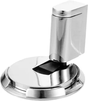 Security Door Stopper Nonslip Mechanical Wedge for Indoor Use Space Saving Design for Homes and Offices Sleek Chrome Finish Easy Installation