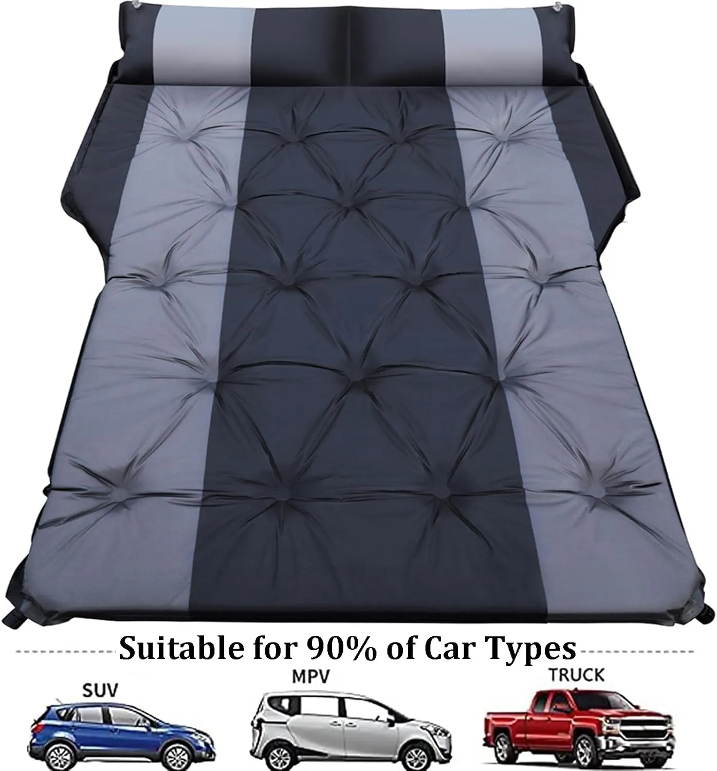 Self-Inflating Car Air Mattress, Portable Car Automatic Air Bed, Outdoor Camping Sleeping Mat SUV Air Mattress with Pillow,Car Bed, Car Sleeping Pad SUV Mattress for Travel, Orange