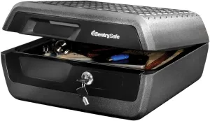 SentrySafe Fireproof and Waterproof Safe Box with Key Lock, Fire and Water Chest Safe for Valuables, 0.36 Cubic Feet, 7.6 x 16.5 x 14.8 Inches, CHW30220