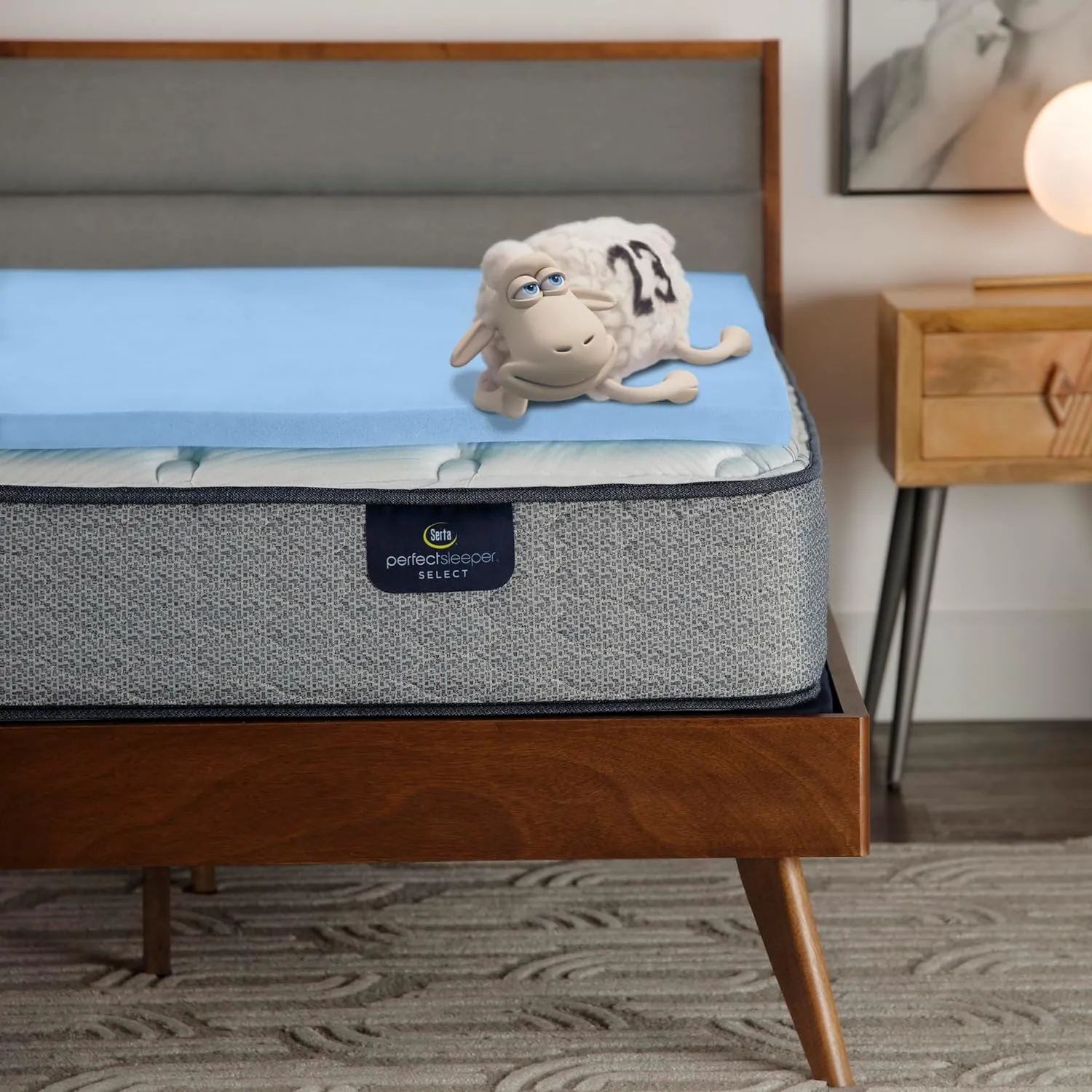 Serta Comfort Cool Memory Foam Mattress Topper, 1.5 Inch, King