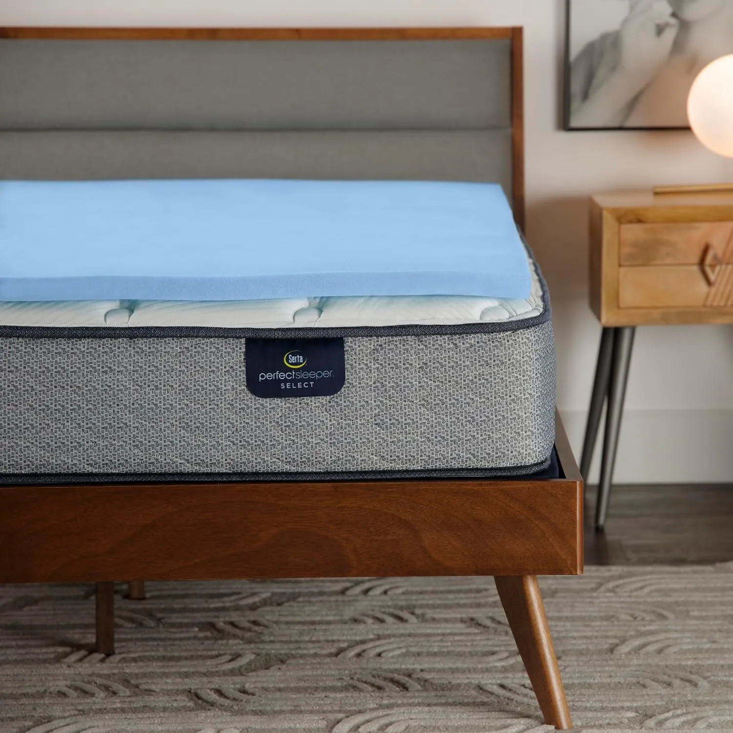 Serta Comfort Cool Memory Foam Mattress Topper, 1.5 Inch, King